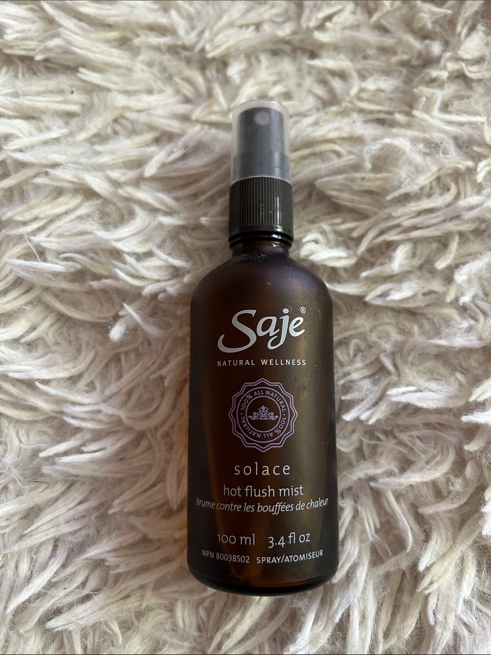 SAJE wellness spray SOLACE blend for calm and to support hot flash / menopause